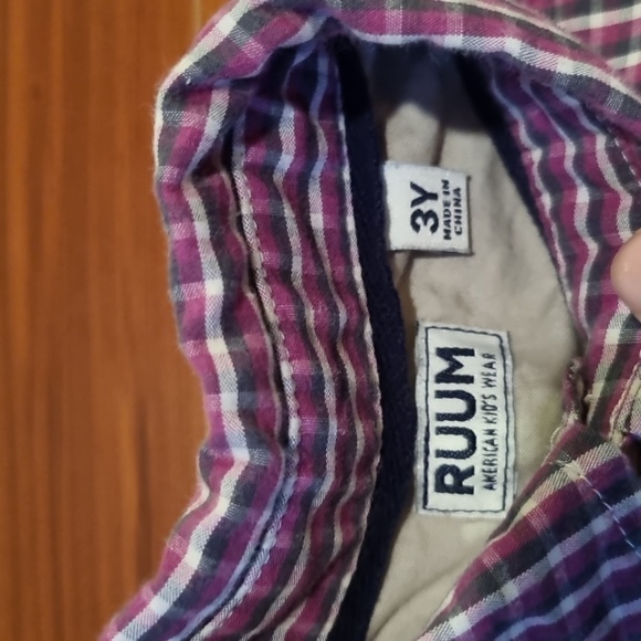 RUUM Toddler Button Down Plaid Size 3 Years - Picture 10 of 11